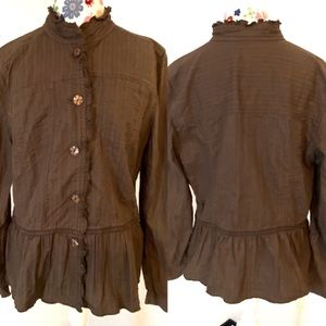 J.Jill High Necked Peplum Jacket